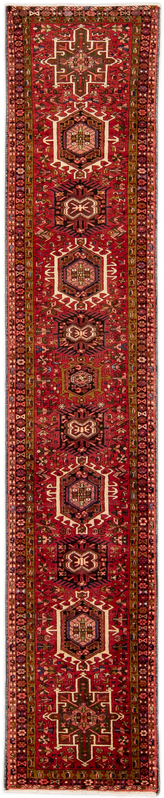 Heriz Persian Red Wool Runner~P77646752