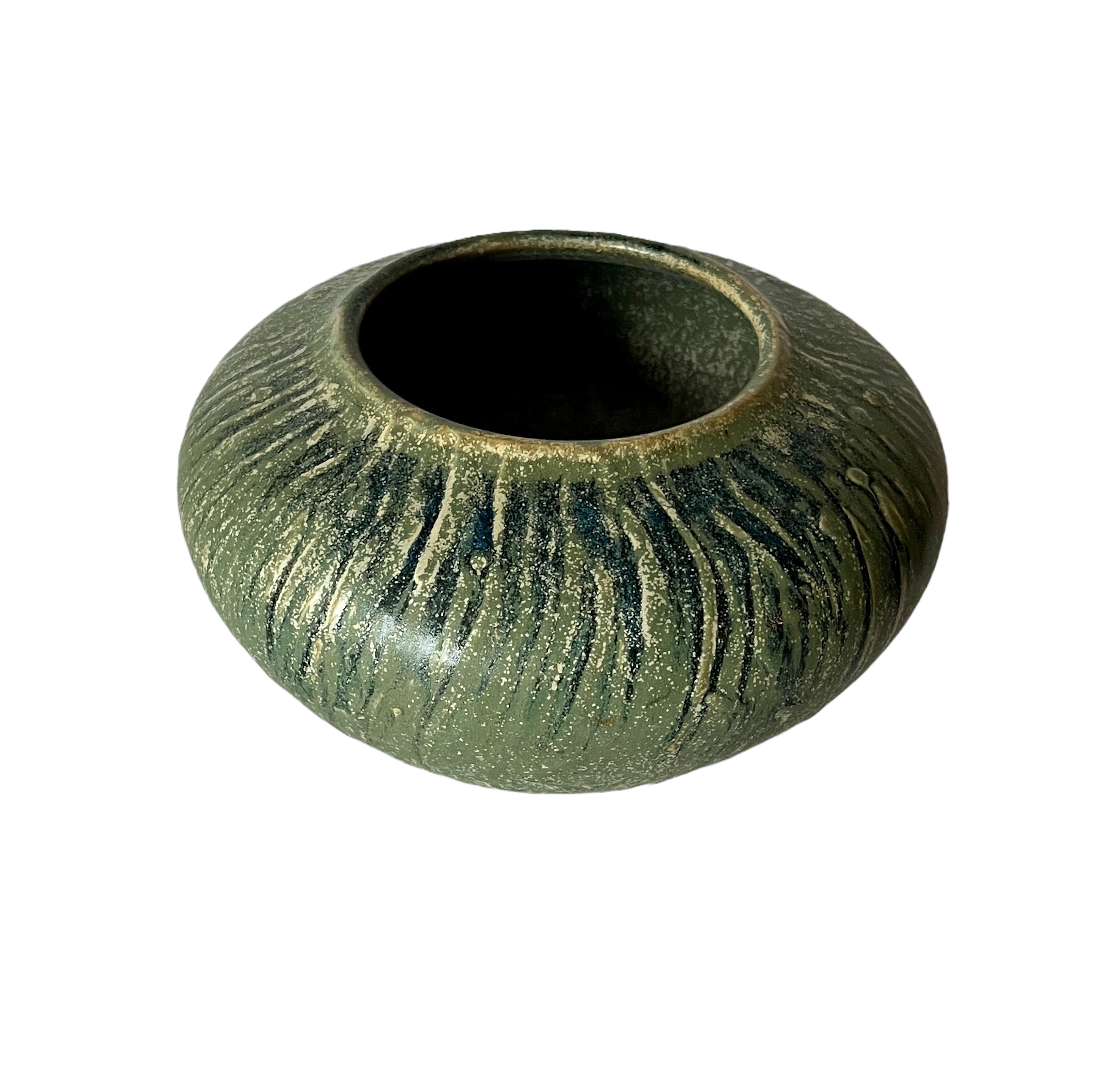 C. 1980s Sage Green Low Vase~P77656478
