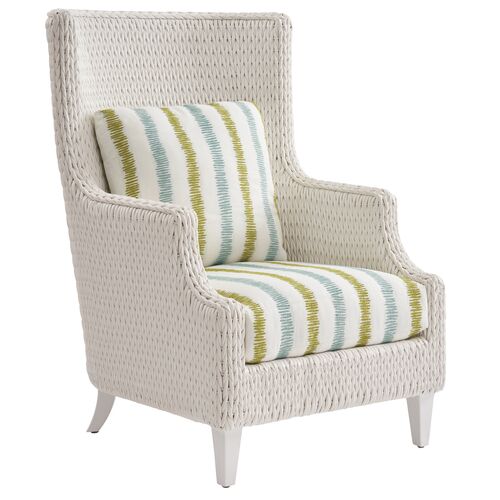 Ocean Breeze Promenade Wing Chair, Stripe Multicolor