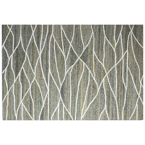 Spades Hand Tufted Rug, Green