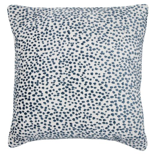 Lola 22x22 Dots Pillow, Prussian Blue/White~P77479801