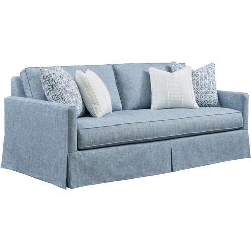 Sandpiper Slipcovered Sofa, Blue~P111120190