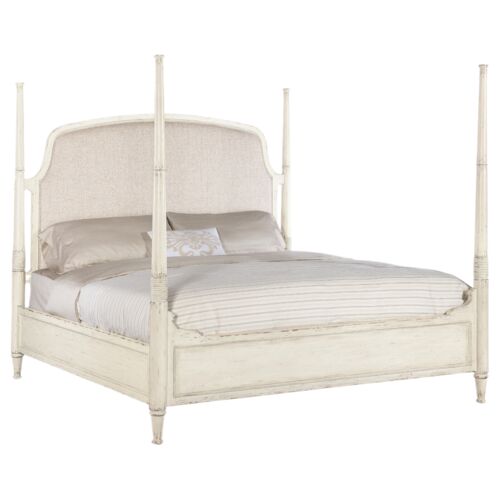 Americana Upholstered Linen Poster Bed Americana Upholstered Linen Poster Bed