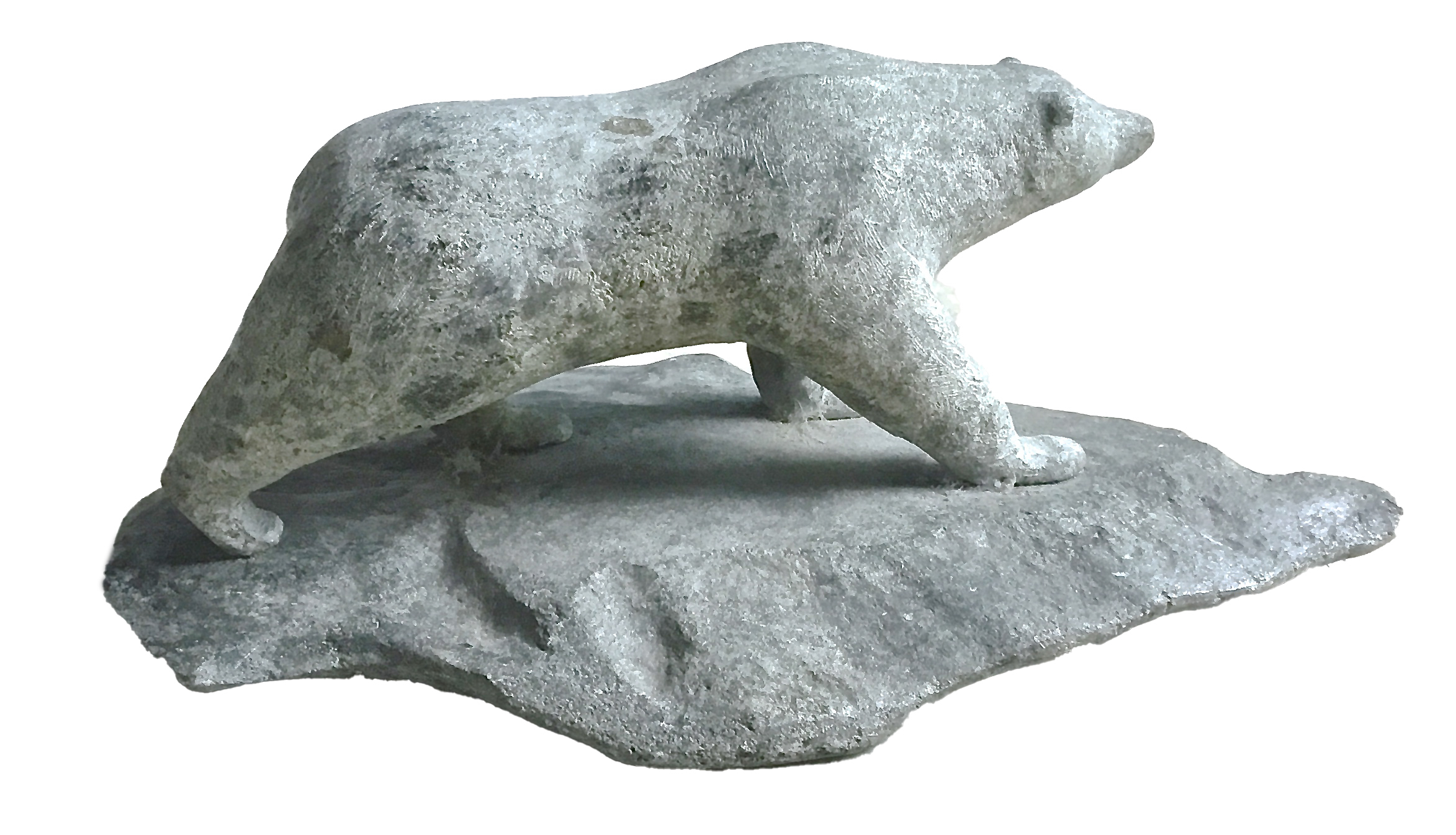 Carved Stone Bear Sculpture~P77544980