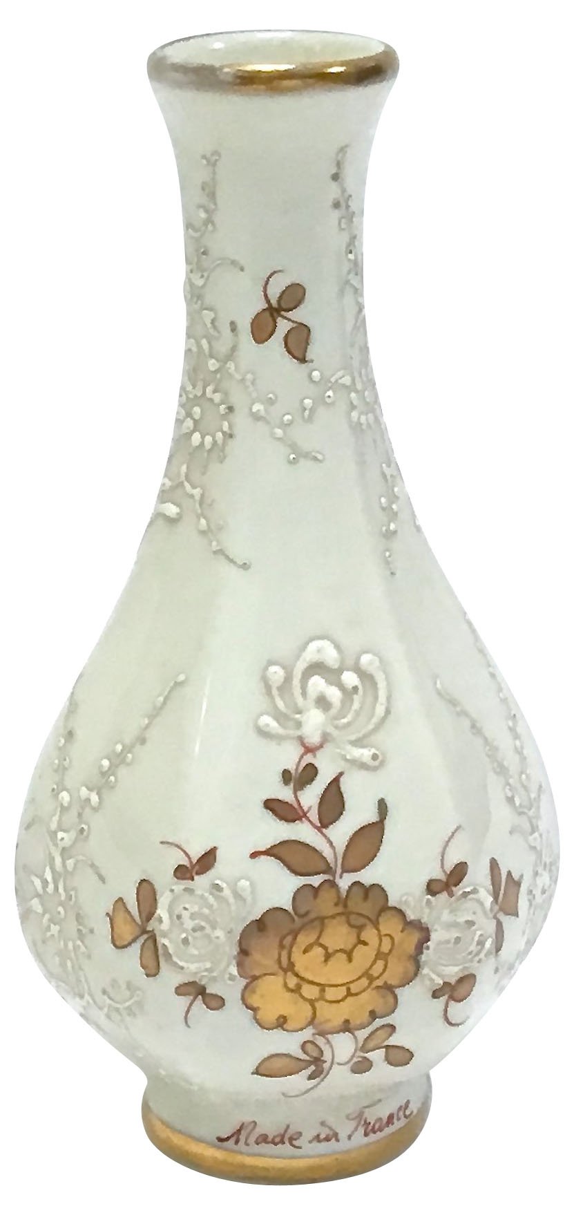 Antique French Porcelain Floral Vase~P77287791