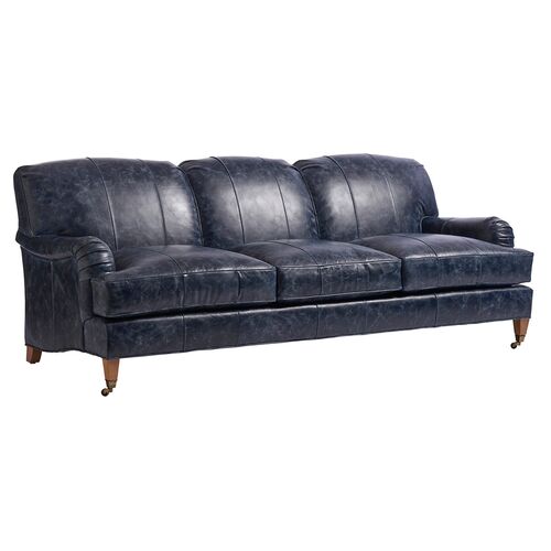 Sydney Sofa, Blue Leather~P77472126