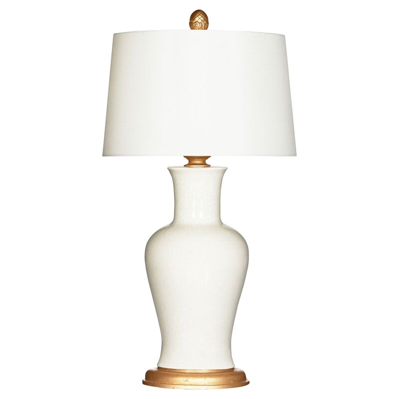 Shiloh Table Lamp, Cream Glaze