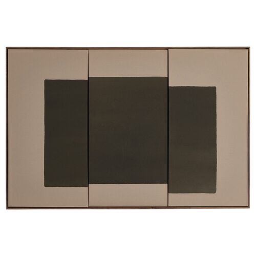 40" x 60" Sarsen Artwork, Rustic Walnut Frame