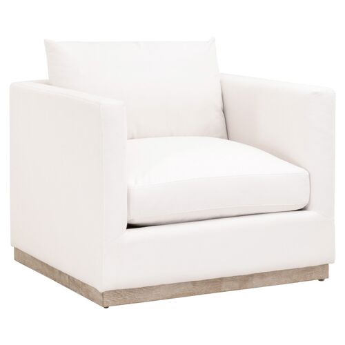 Ryan Plinth-Base Sofa Chair, Pearl Performance~P77656723