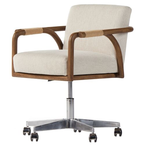 Allison Desk Chair, Drift Oak/Oat