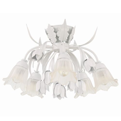 Southport 5 Light Floral Semi Flush Mount