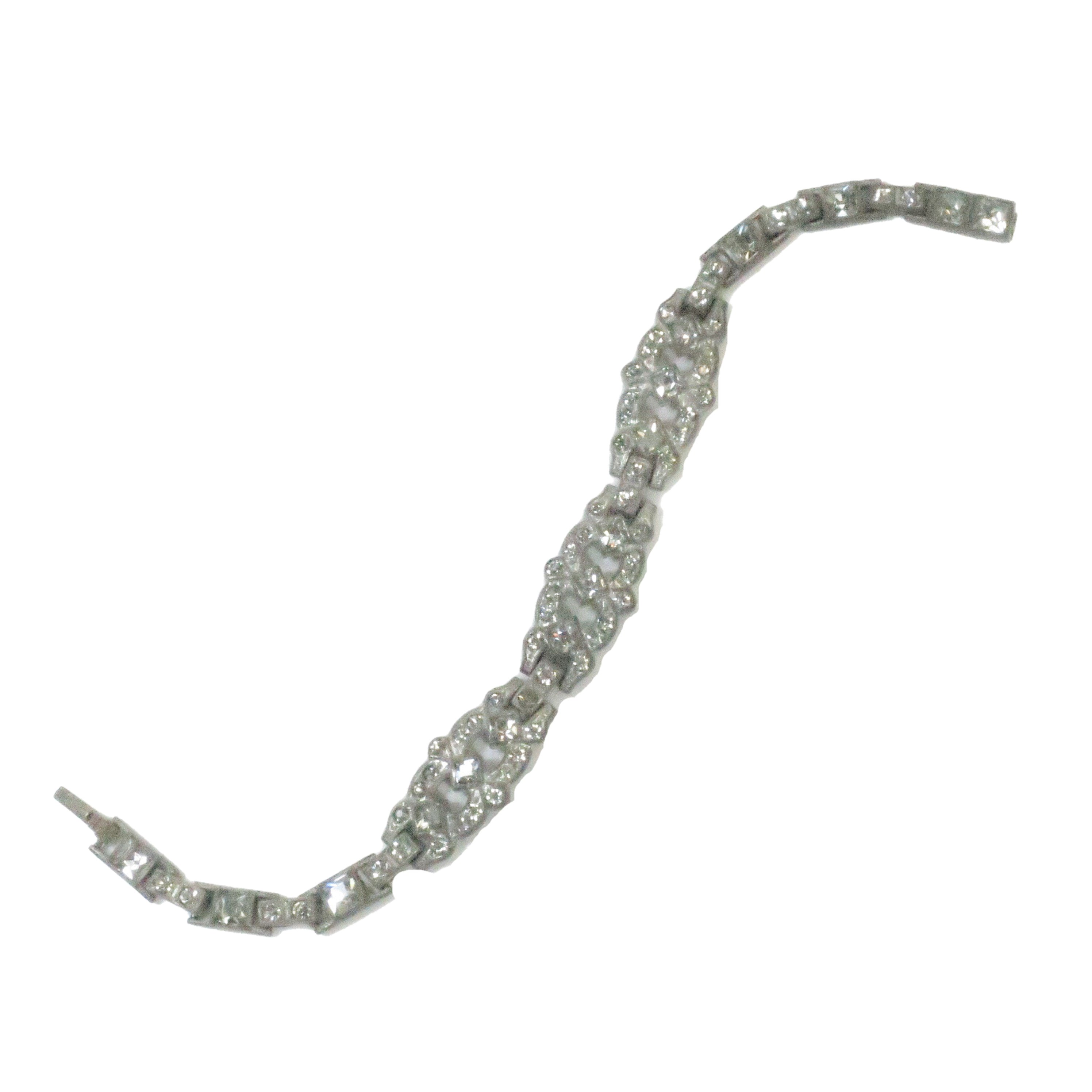 1920s Art Deco Crystal Bracelet~P77645806