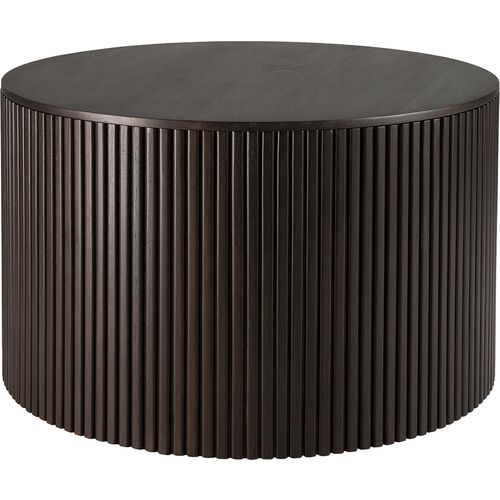 Roller Max Round Storage Coffee Table, Dark Brown~P111123594