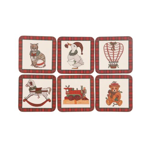 Pimpernel Christmas Coasters - Set of 6~P77657125