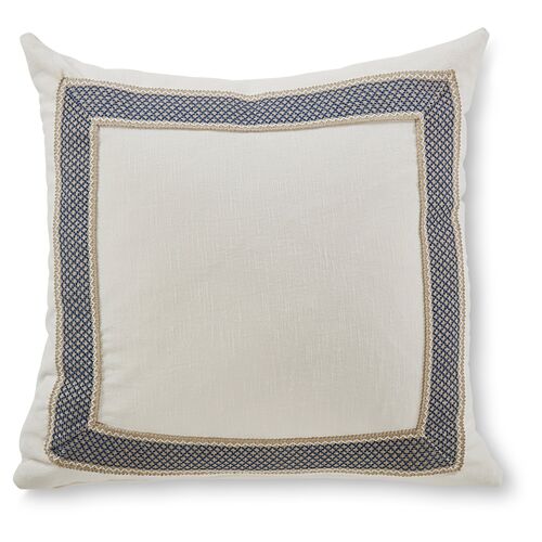 Clarke 20x20 Pillow, White/Navy~P77542982