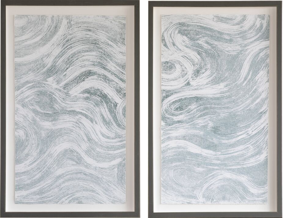 Dawn Wolfe’s Waves Diptych will transform any wall into a focal point.
