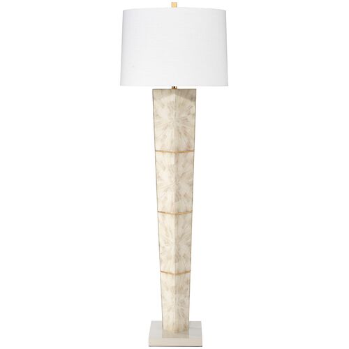 Spectacle Floor Lamp, Natural Burnished Horn