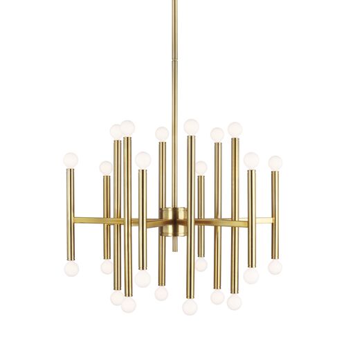 Beckham Modern Chandelier, Burnished Brass