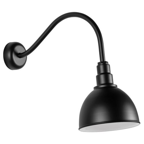 Nolira Outdoor Wall Sconce, Matte Black