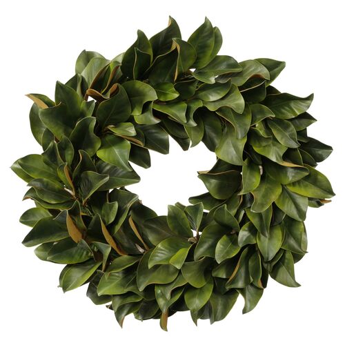 30'' Magnolia Leaf Wreath, Faux~P75302554
