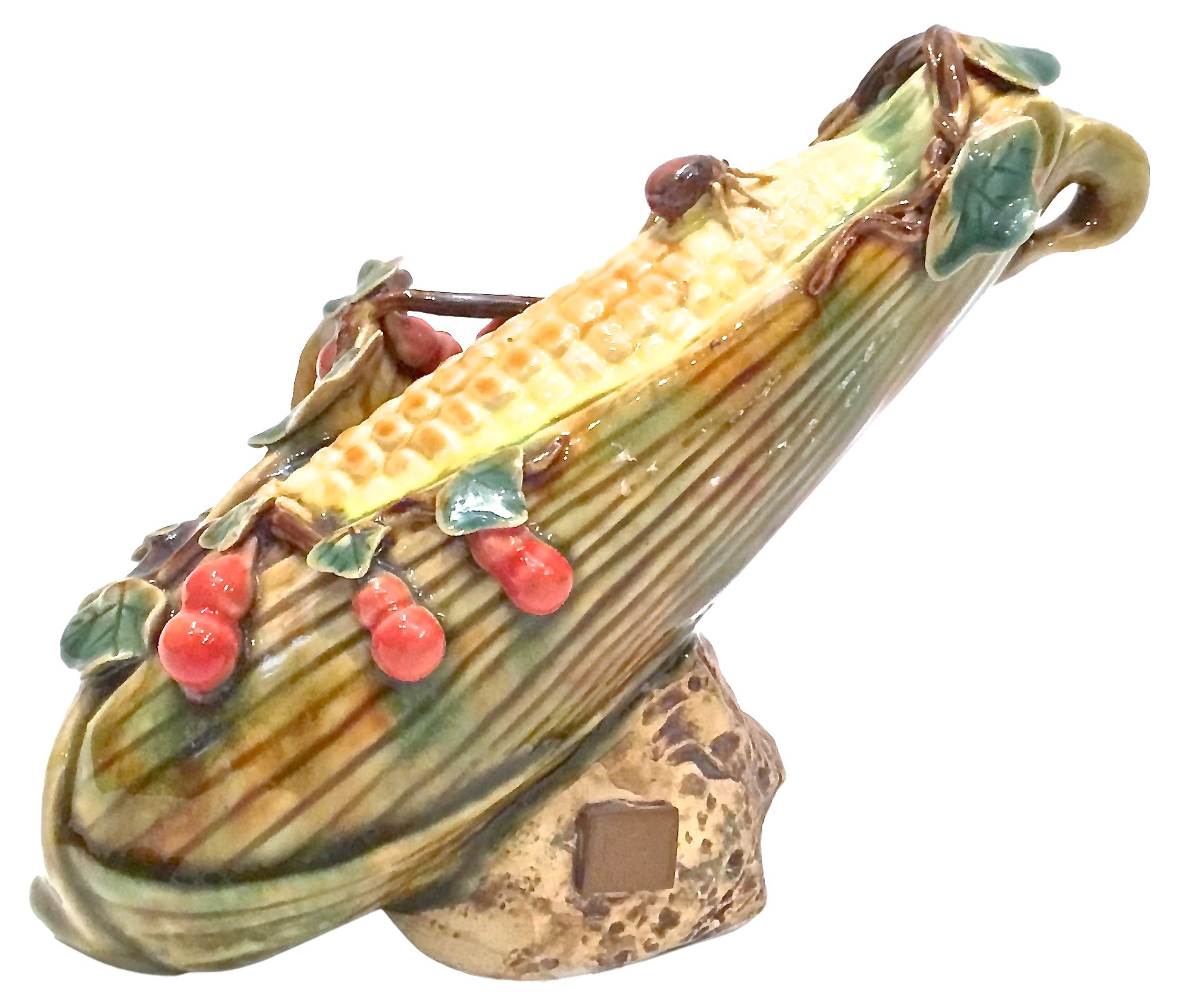 Majolica-Style Corn Sculpture~P77448506