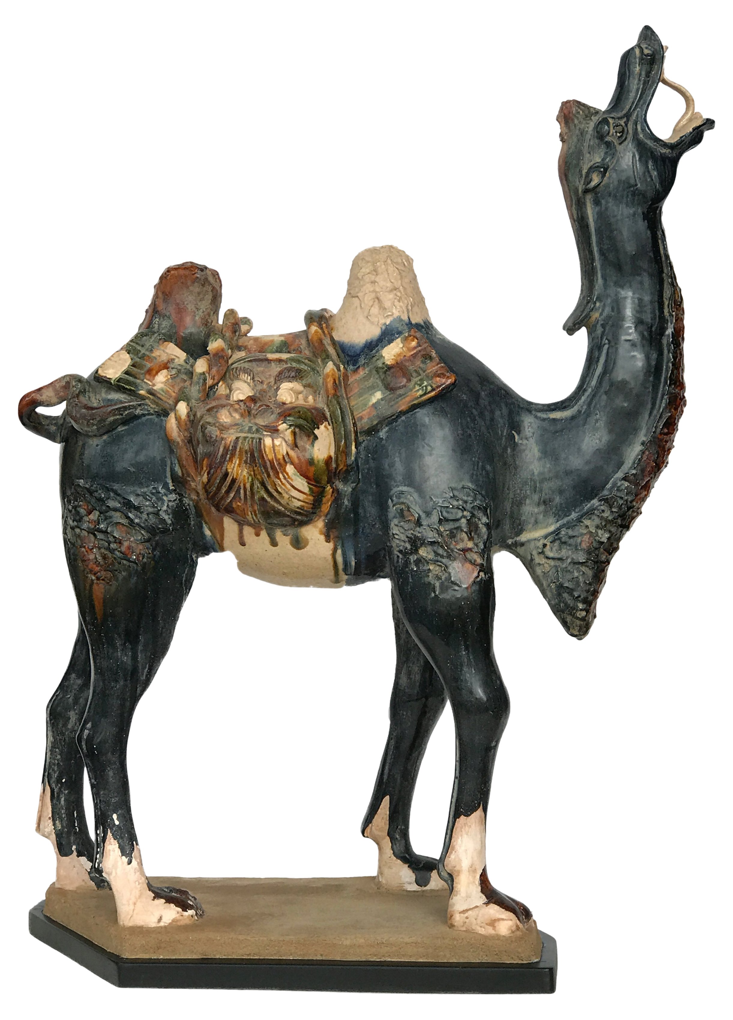 Tang-StyleTerracotta Camel on Wood Stand~P77562217