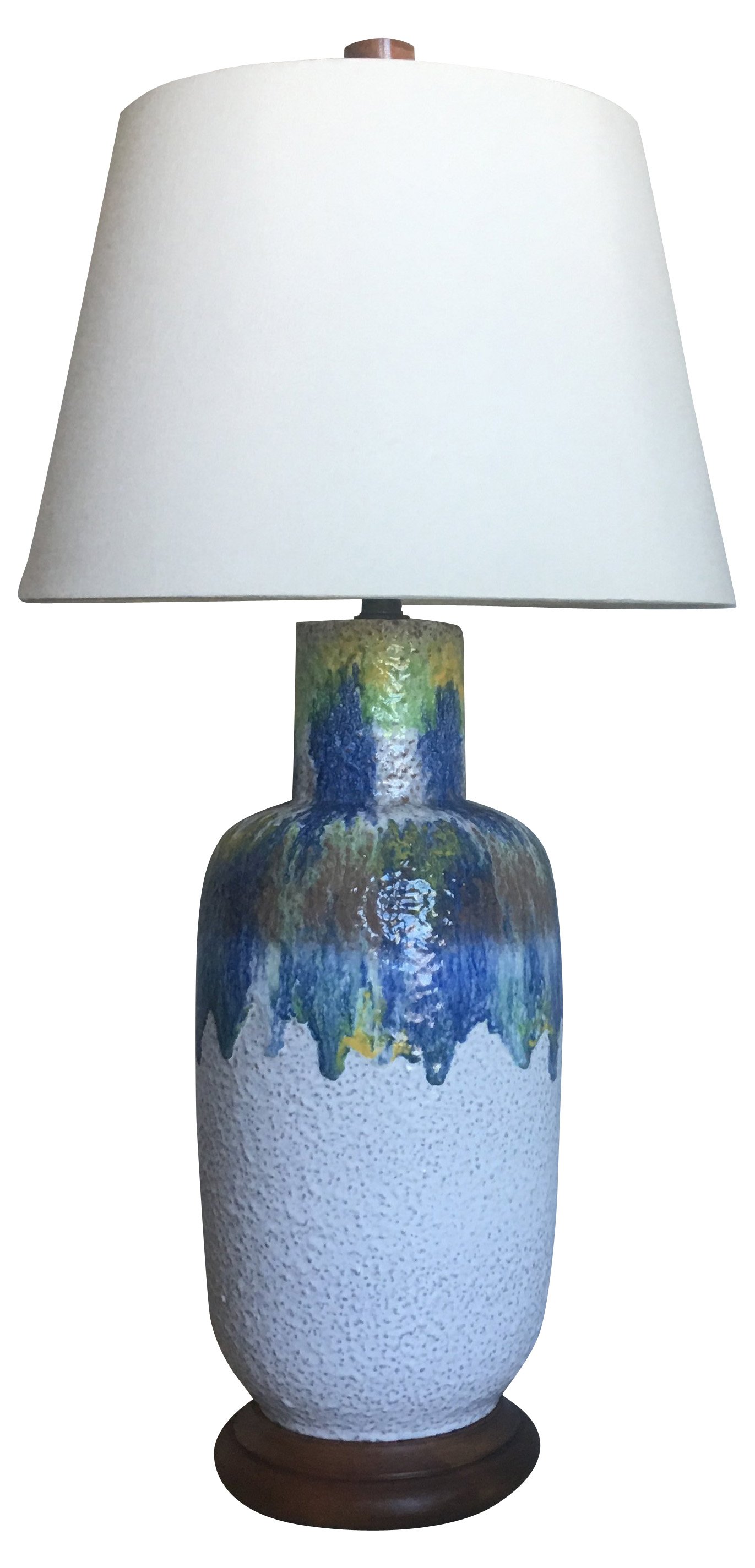 Oversize Midcentury Drip Glaze Lamp~P77519379