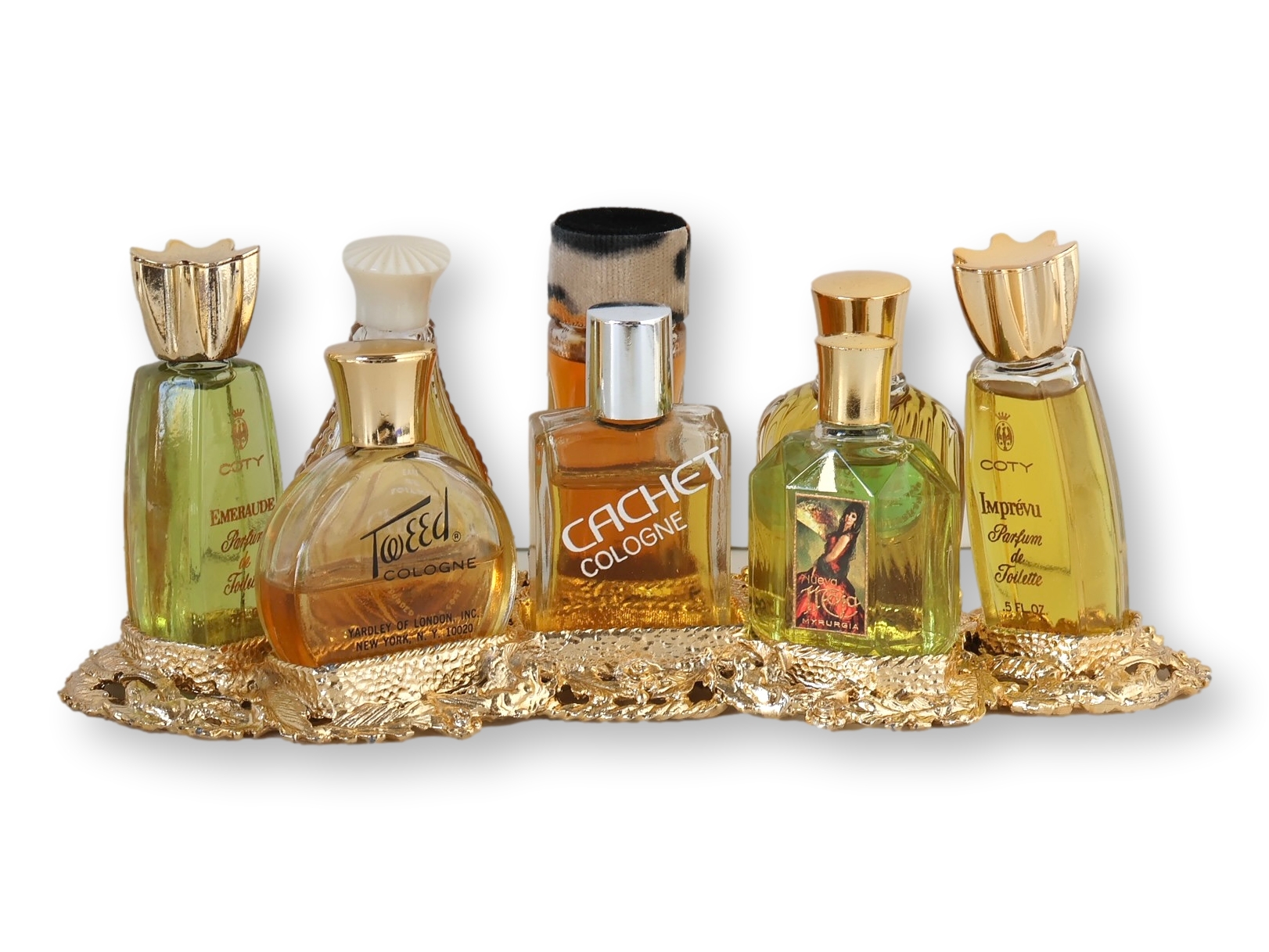Midcenutry Perfume Set w/ Vanity Stand~P77719068