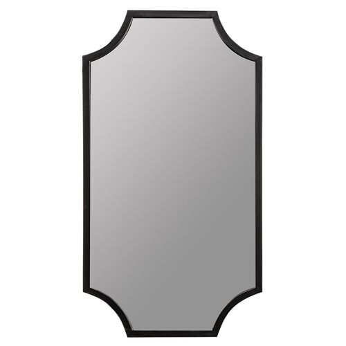 Malone Rectangular Wall Mirror, Black~P77511988