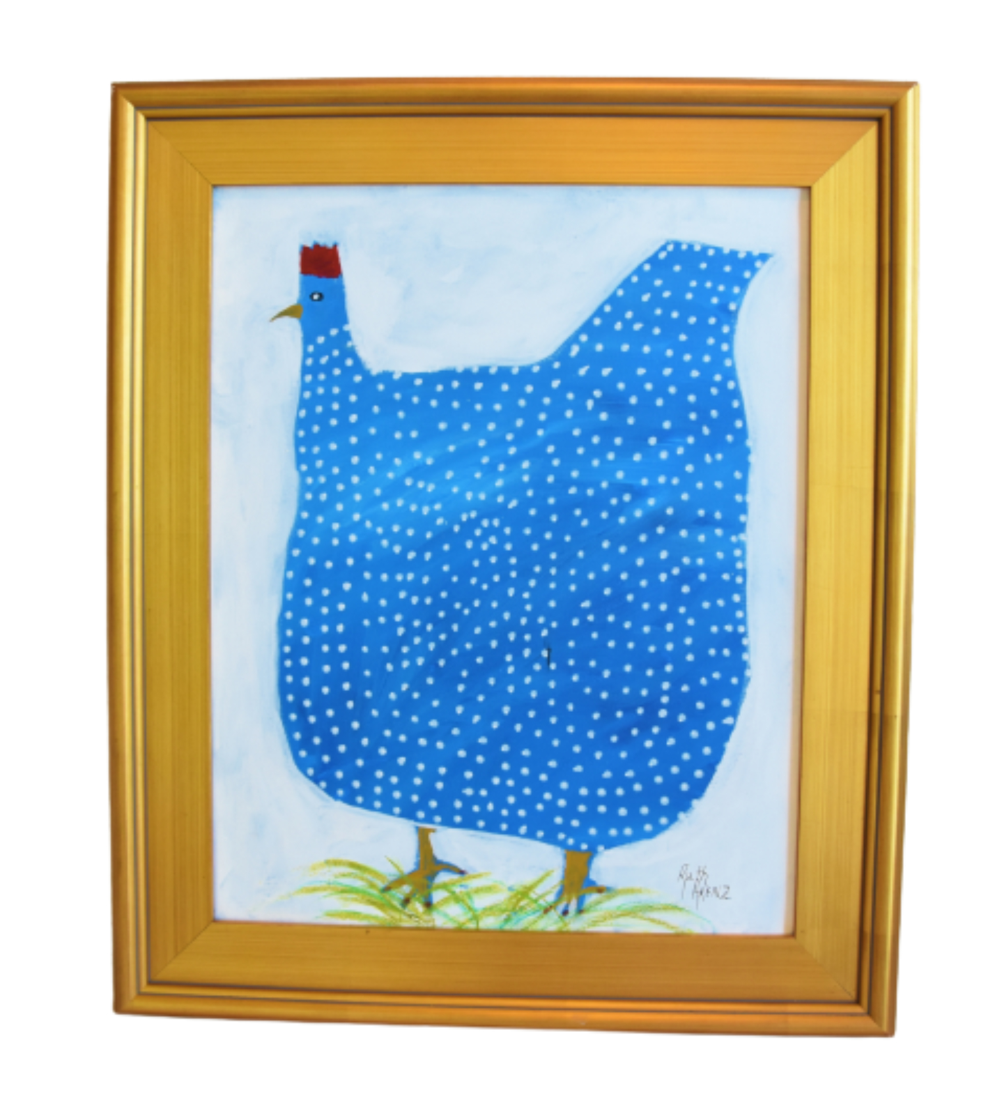 Folk Art Chicken Hen Rooster Painting~P77679271
