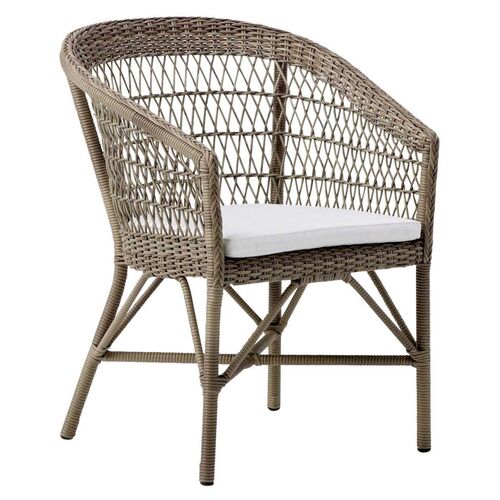 Emma Outdoor Dining Chair, Antique/White~P77592386