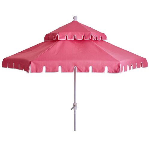 Poppy Two-Tier Patio Umbrella, Sunbrella Poppy Two-Tier Patio Umbrella, Sunbrella