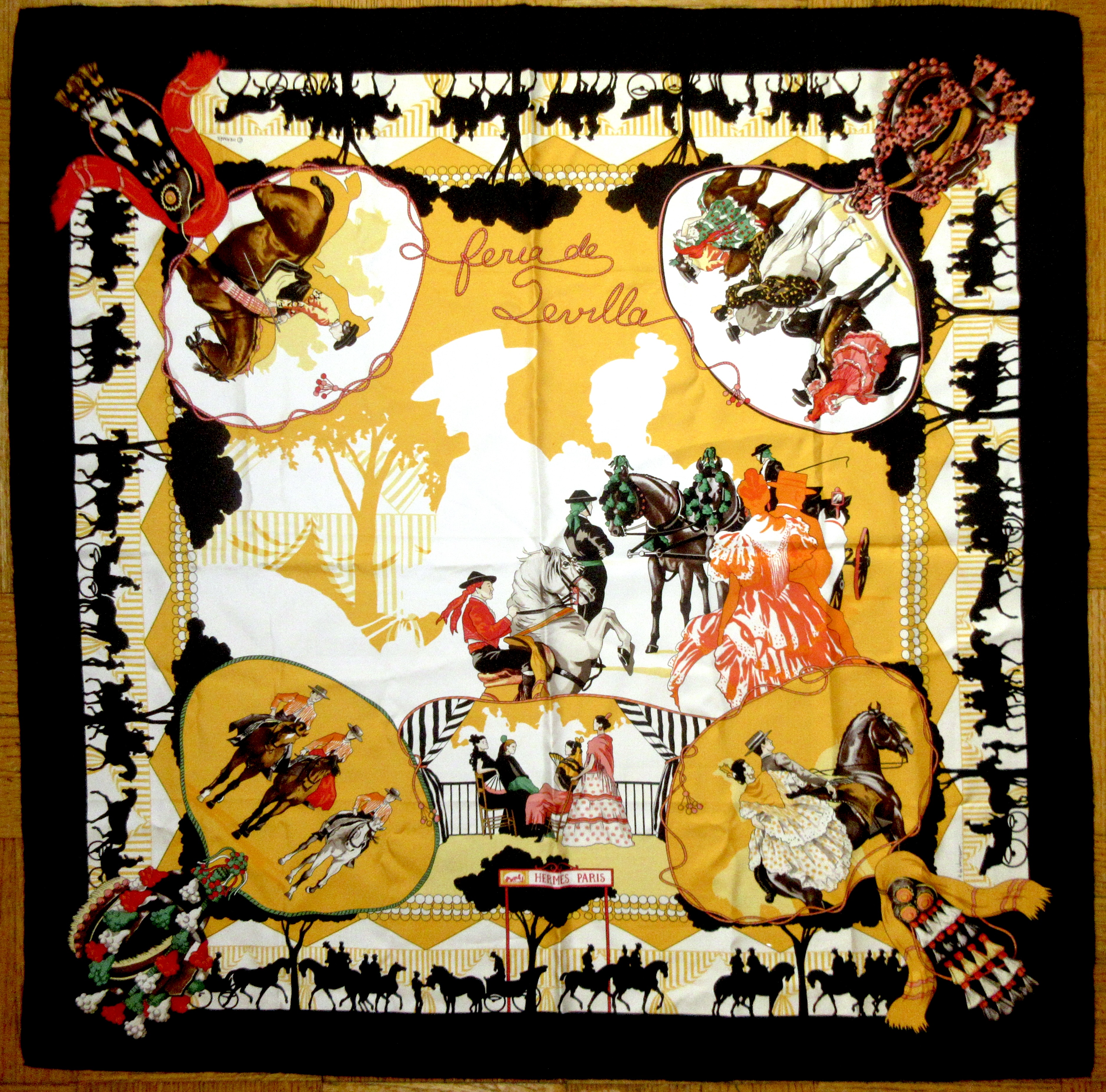 【セール中】　HERMES（エルメス）Feria de Sevillaカレ90 Hermes Feria de Sevilla Scarf