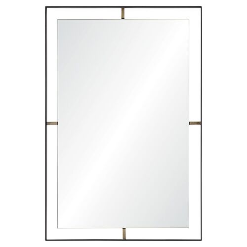 Heston Wall Mirror, Matte Black~P62824880