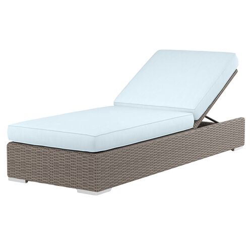 Neptune Outdoor Aluminum/Resin Wicker Adjustable Chaise