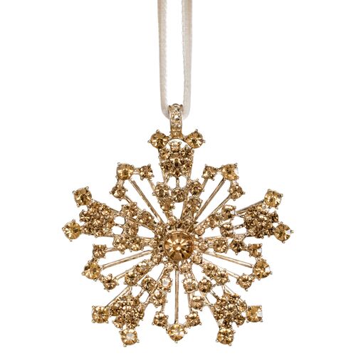 Sparkle Snowflake Ornament, Topaz~P77504331