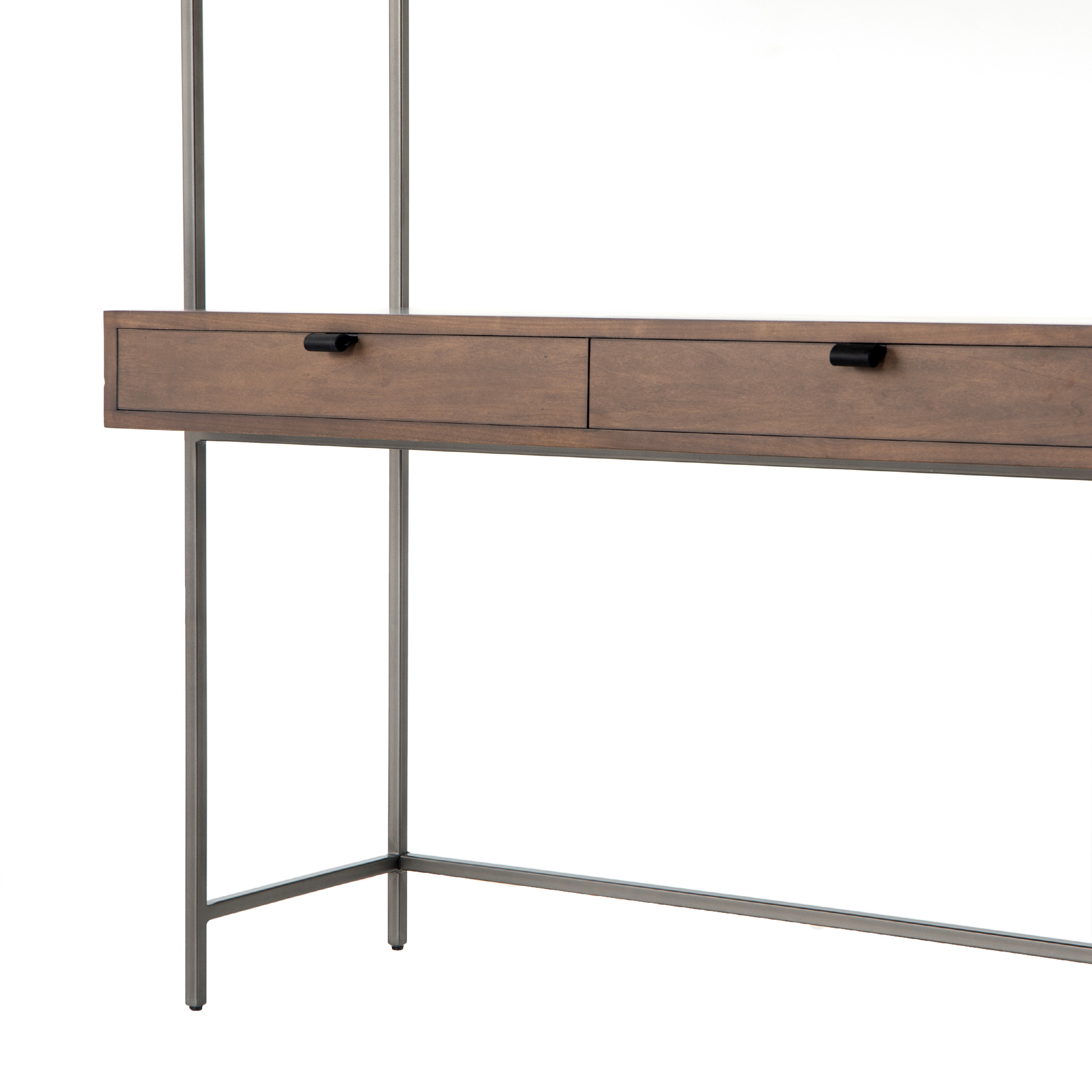 Wood Rustic Desk With Drawers Irondale Modular Desk – LOOMLAN