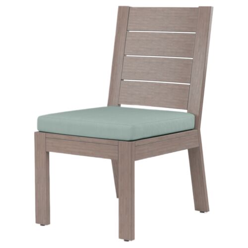 Farren Outdoor Aluminum Armless Dining Chair
