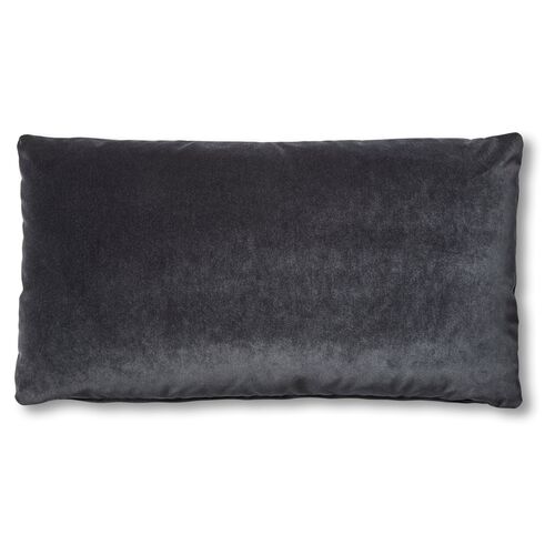 Ada Long Lumbar Pillow, Ebony Velvet~P77483608