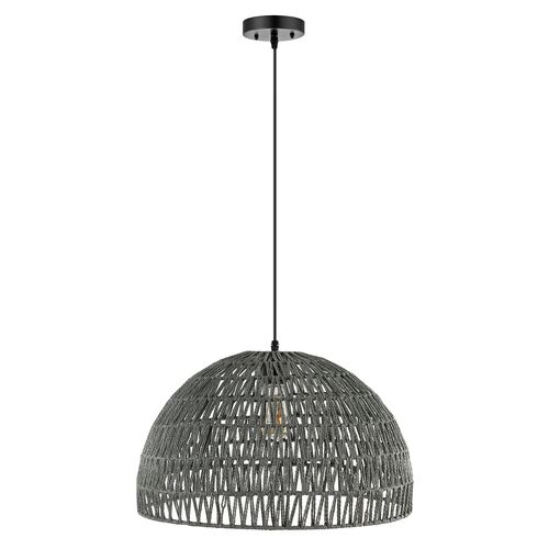 Leylianne Rope/Iron Pendant, Gray
