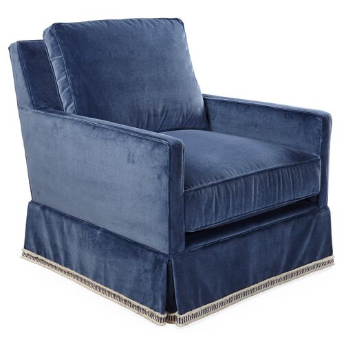 Auburn Club Chair, Mariner Velvet~P77309053