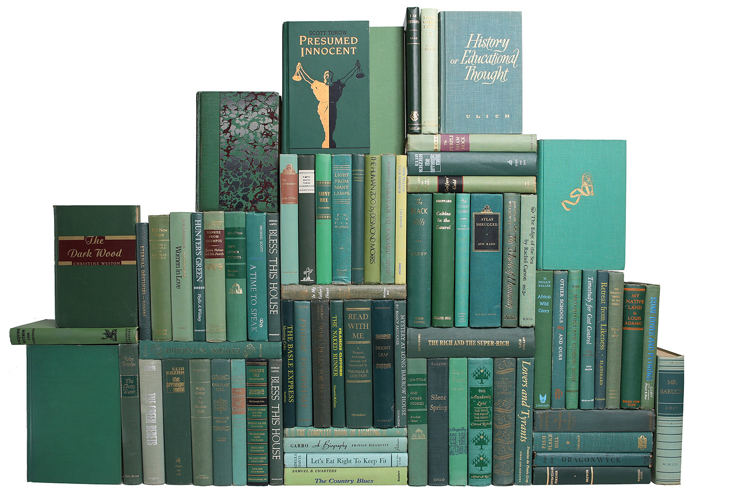 Vintage Boxwood Book Wall, S/75~P77682579