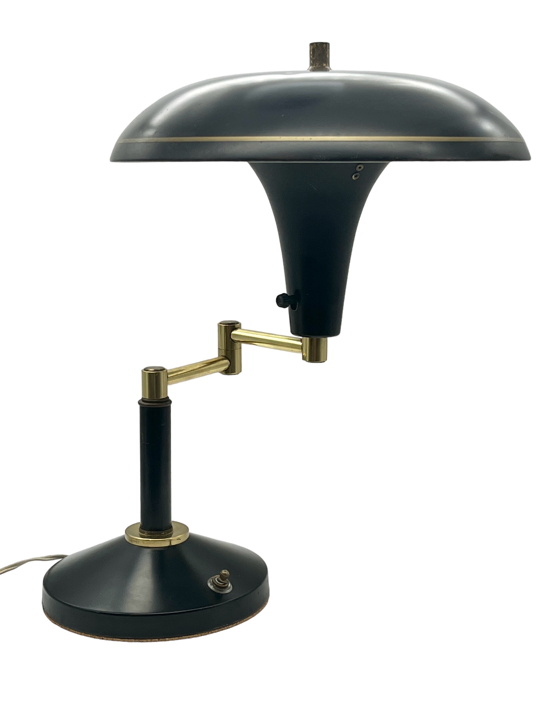 C. 1960s Italian Brass & Enamel Lamp~P77669520