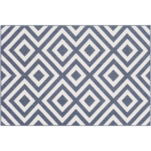 Ashley Outdoor Rug, Charcoal/White~P77482976