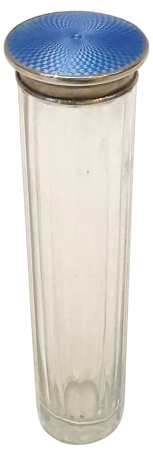 Art Deco Silver & Guilloche Glass Flacon~P77516189