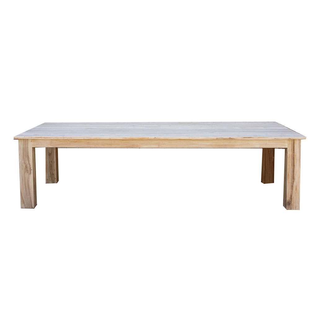 10' Long Bleached Parson Dining Table~P77669822