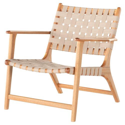 Mabel Outdoor Accent Chair, Auburn/Soft Khaki~P77628223