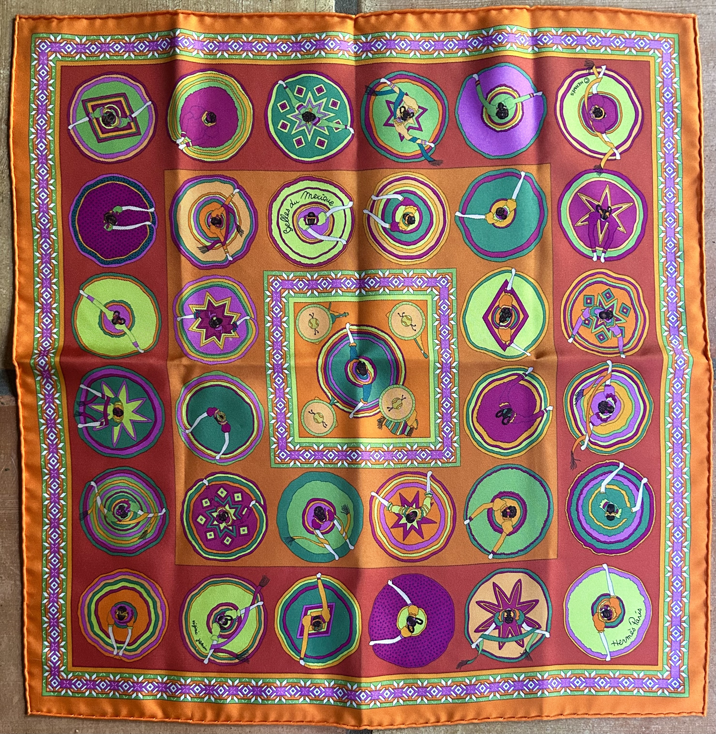 Hermes Belles du Mexique Pochette Scarf~P77752595