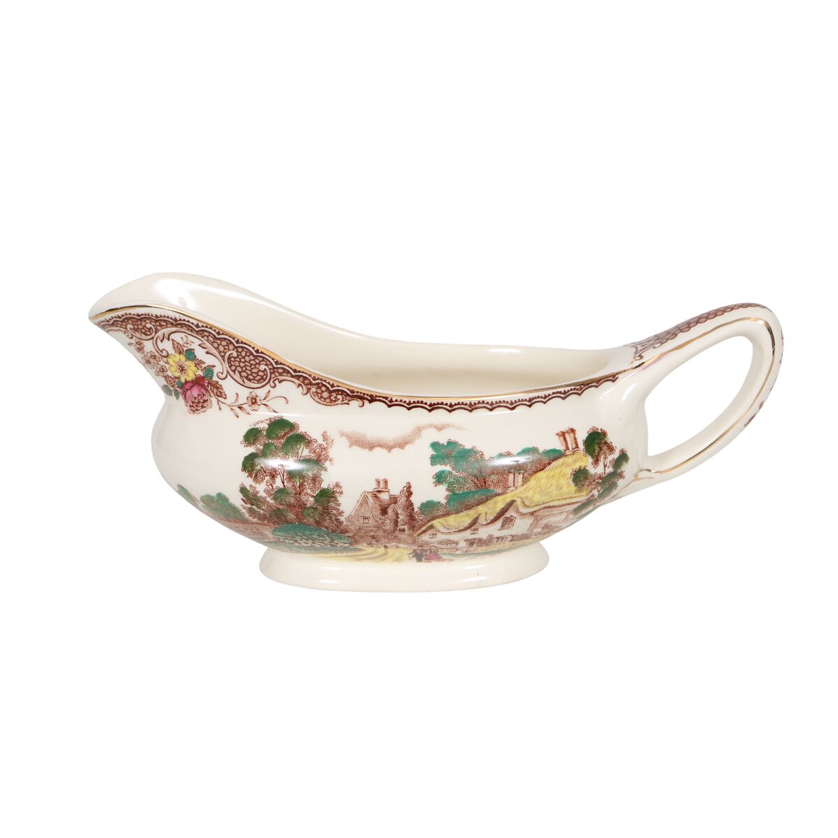 Vintage Transferware Gravy Boat