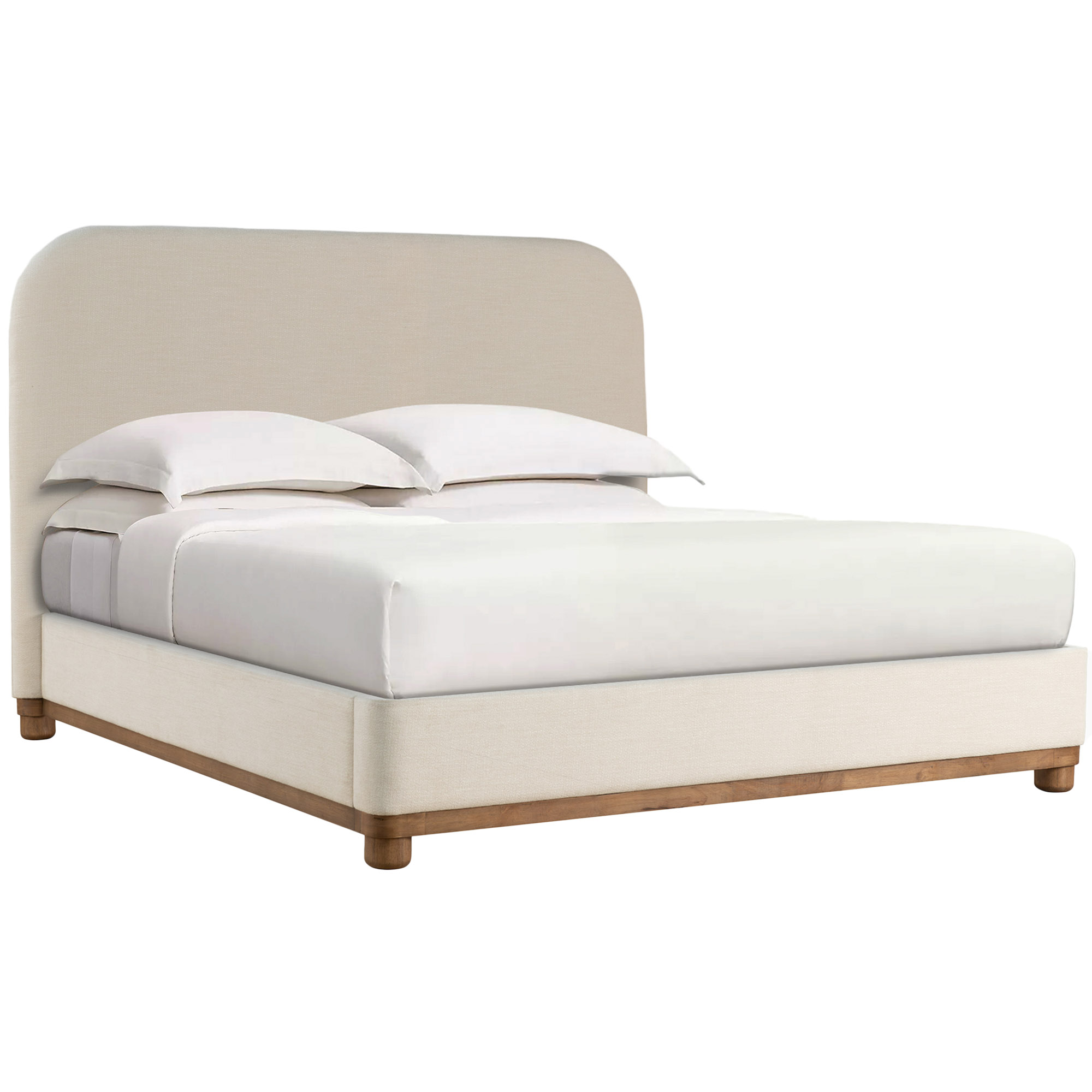 Rovinj Upholstered Linen Bed, Canvas